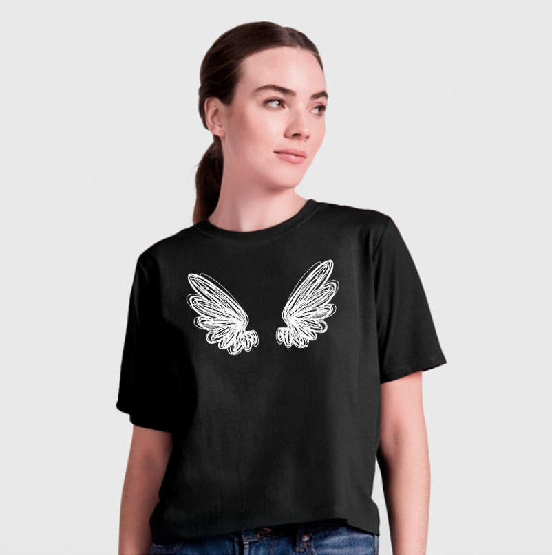 Polera Wing Negra Mujer