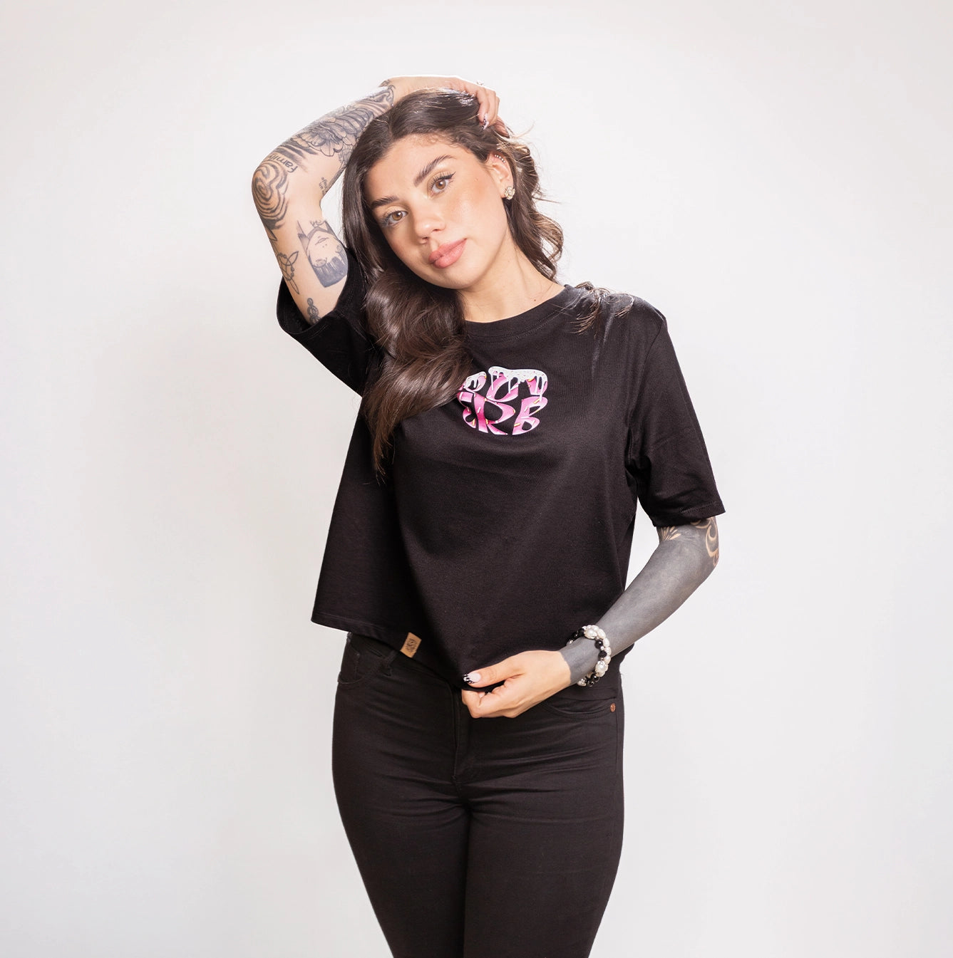 Polera Sweet Donuts Negra Mujer