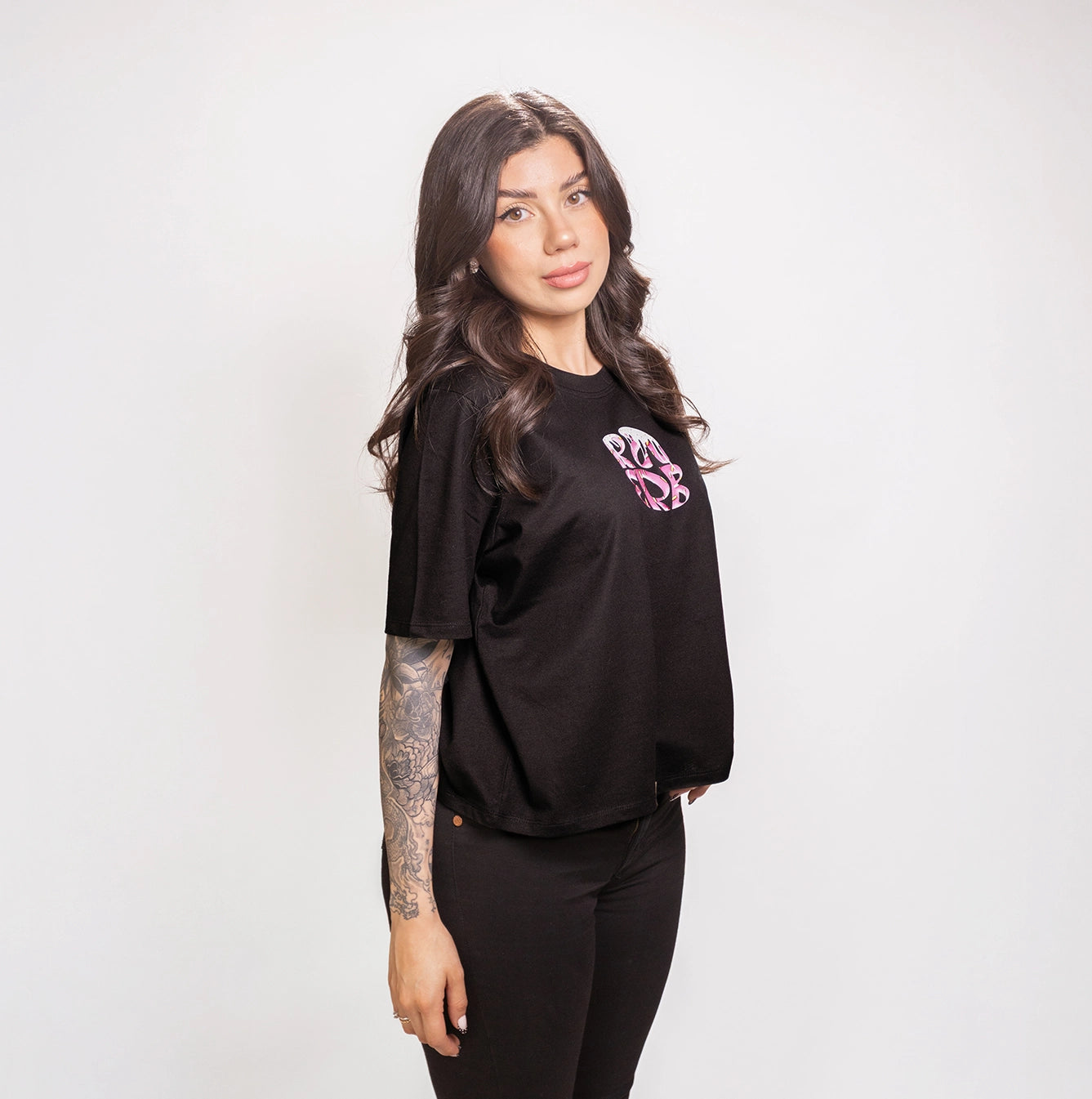 Polera Sweet Donuts Negra Mujer