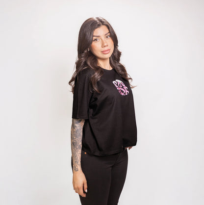 Polera Sweet Donuts Negra Mujer