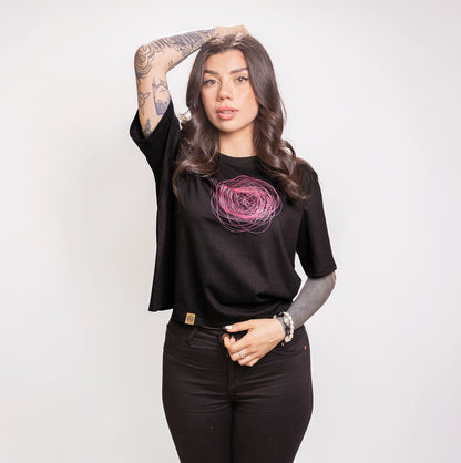 Polera Sludge Negra Mujer