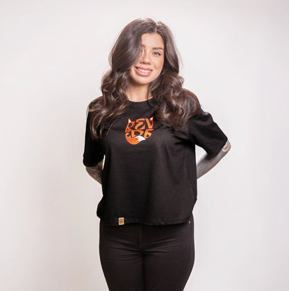 Polera Foxy Negra Mujer