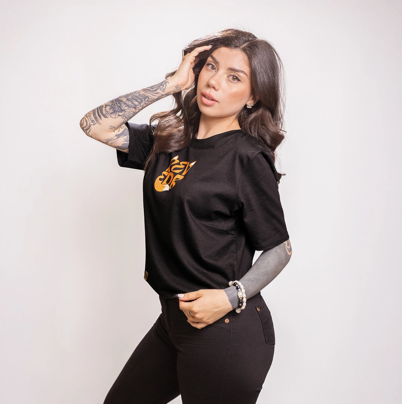 Polera Foxy Negra Mujer