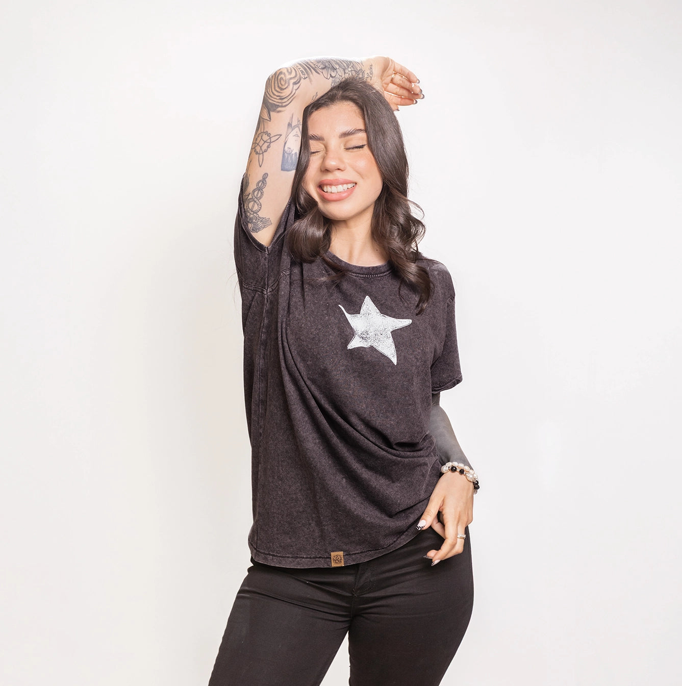 Polera Star Is Born Negra Mujer