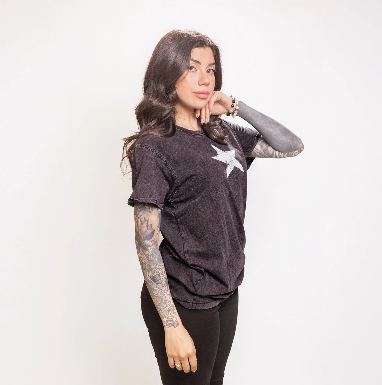 Polera Star Is Born Negra Mujer